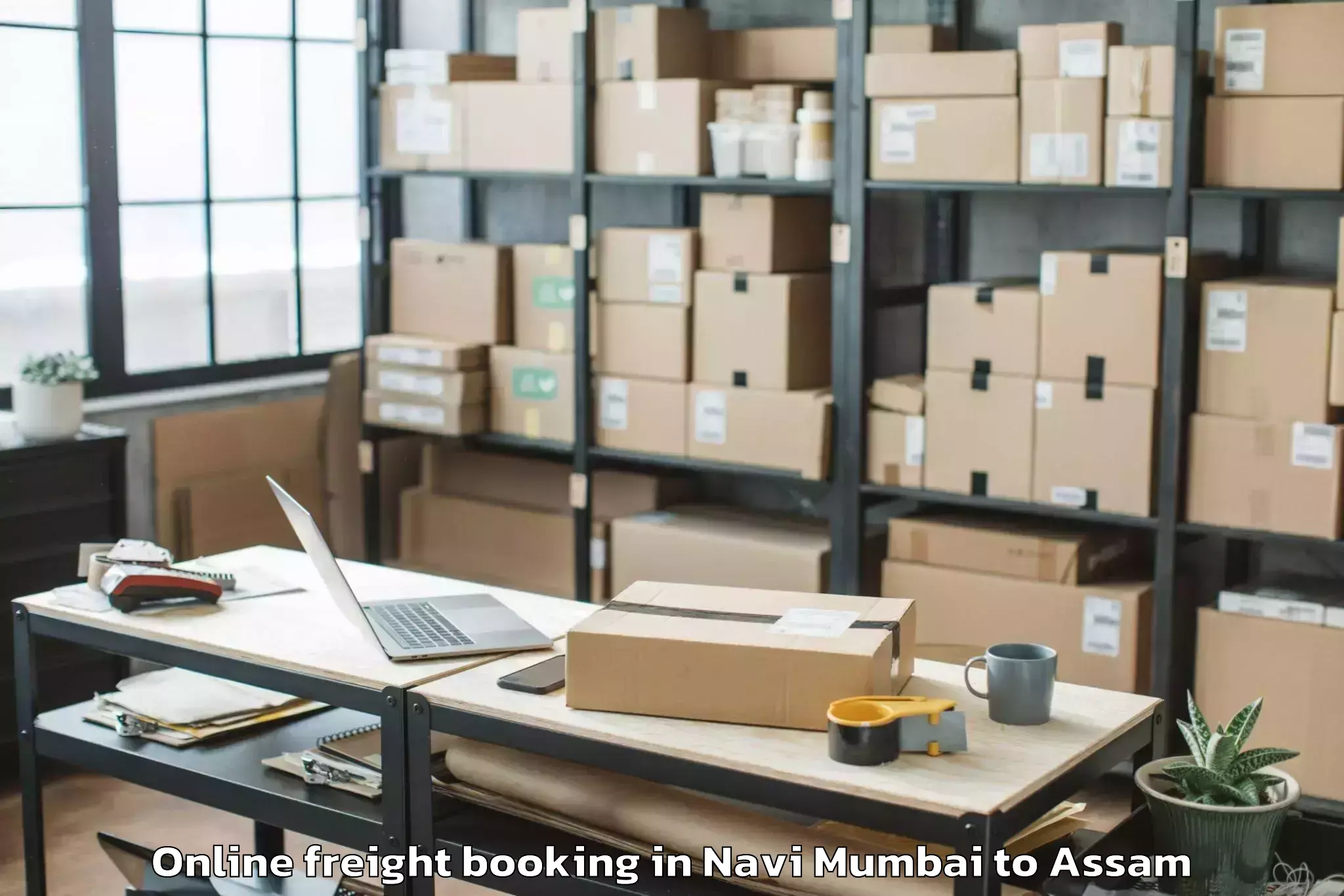 Affordable Navi Mumbai to Silapathar Online Freight Booking